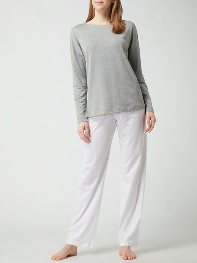 Hanro Luźne spodnie z bawełny merceryzowanej model ‘Cotton Deluxe’  Biały 1