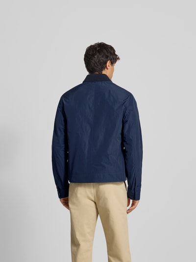 Officine Générale Regular Fit Jacke mit Pattentaschen Marine 5