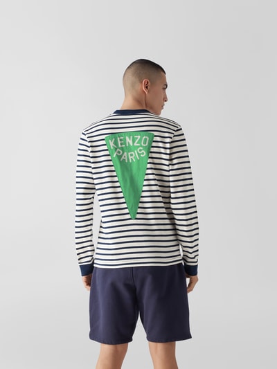 Kenzo Longsleeve mit Streifenmuster Dunkelblau 5