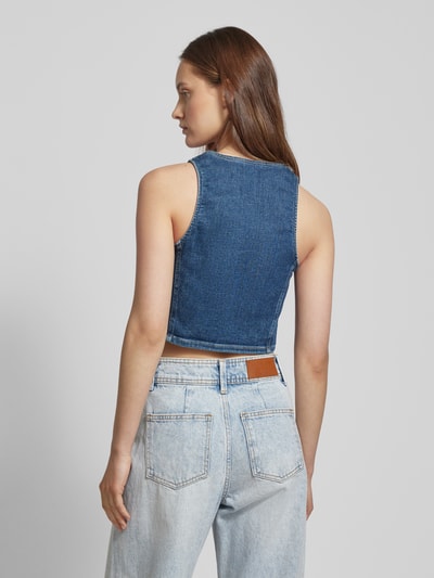 Calvin Klein Jeans Korte top met deelbare ritssluiting Jeansblauw - 5