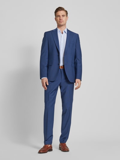 BOSS Spodnie do garnituru w jednolitym kolorze model ‘Lenon’ Granatowy 1