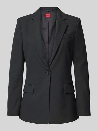 HUGO Slim fit blazer met knoopsluiting, model 'Atenia' Zwart - 2