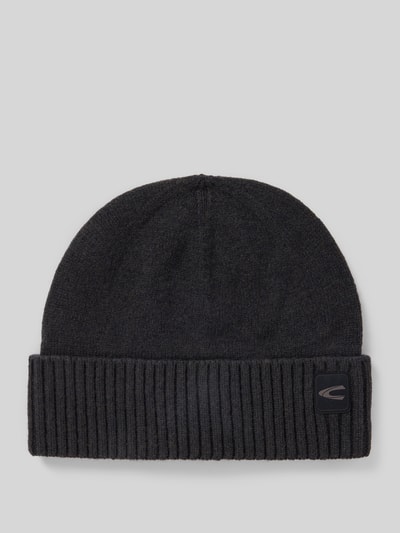 camel active Muts van zuivere wol, model 'Solid' Antraciet - 1