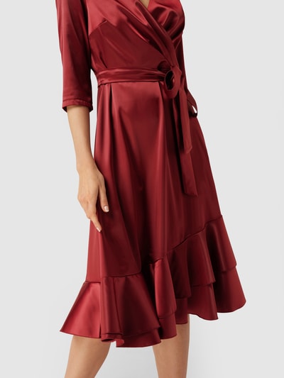 Paradi Cocktailkleid mit V-Ausschnitt Bordeaux 3