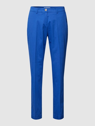 Brax Slim fit stoffen broek met persplooien, model 'STYLE.MARON' Blauw - 2