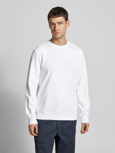 Tommy Hilfiger Regular Fit Sweatshirt aus reiner Baumwolle Weiss 4