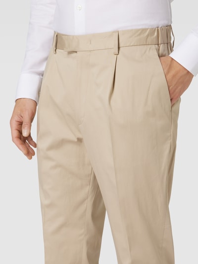 JOOP! Collection Pantalon met bandplooien, model 'Bird' Beige - 3