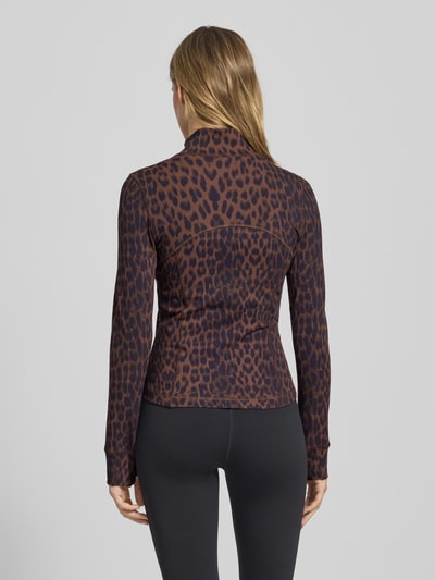 OH APRIL Kurtka treningowa ze stójką model ‘Aspen’ Średniobrązowy melanż 5