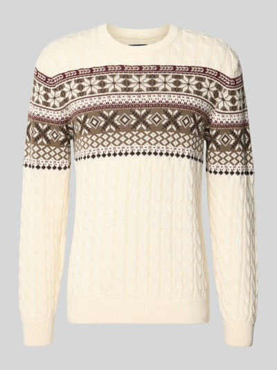 MCNEAL Strickpullover mit gerippten Abschlüssen Ecru 2