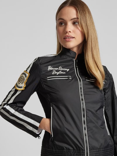 Blauer Usa Jacke mit Zweiwege-Reißverschluss Modell 'CATHERINE' Black 3