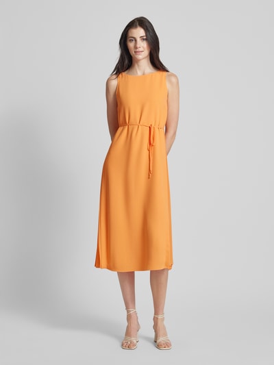 comma Sukienka midi w jednolitym kolorze Pomarańczowy 4