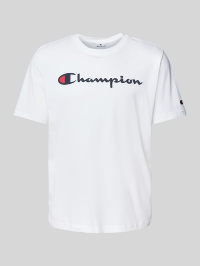 CHAMPION T-shirt z nadrukiem z logo Biały 2