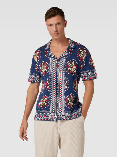 Scotch & Soda Freizeithemd mit Allover-Muster Modell 'Jacquard' Marine 4