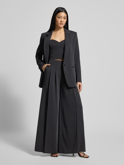Jake*s Cocktail Stoffhose mit weitem Bein und gelegten Falten Black 1