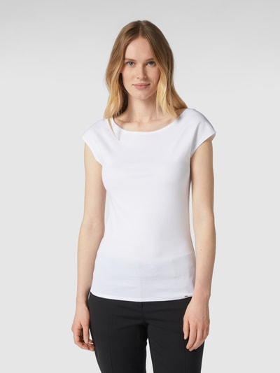 Marc Cain T-Shirt mit U-Boot-Ausschnitt Weiss 4