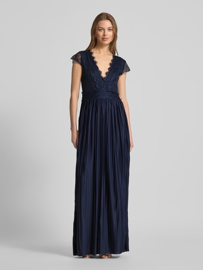 GUIDO MARIA KRETSCHMER WOMAN Avondjurk met etskanteffect, model 'Emelie' Marineblauw - 4