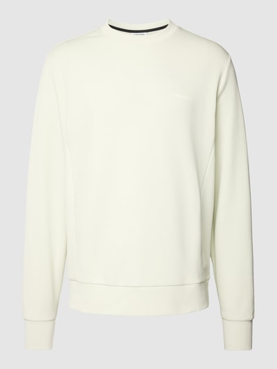 CK Calvin Klein Sweatshirt mit Label-Print Neon Gruen 2