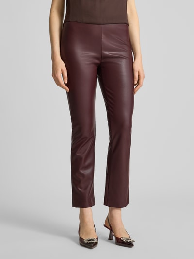 Raffaello Rossi Flared Bootcut Hose in Leder-Optik Modell 'MACY' Bordeaux 4