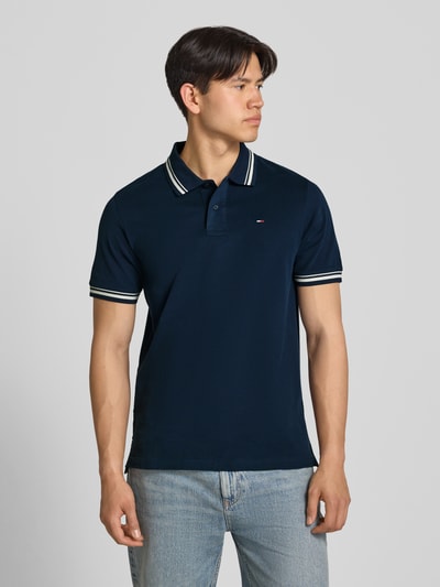 Tommy Jeans Regular Fit Poloshirt aus reiner Baumwolle Marine 4
