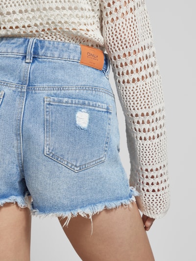 Only Szorty jeansowe z przetarciami model ‘PACY’ Jasnoniebieski 3