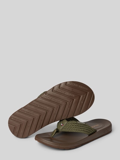 Tommy Hilfiger Teenslippers met gevlochten riempjes Olijfgroen - 4