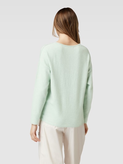 Only Gebreide pullover met V-hals, model 'RICA' Mintgroen - 5