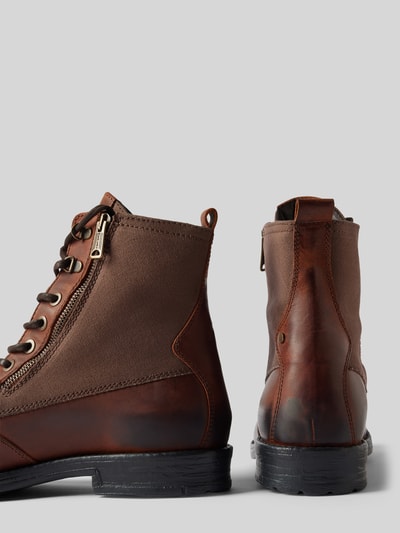 Replay Boots met ritssluiting, model 'PACK BIKER' Cognac - 2