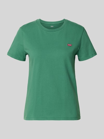 Productfoto, T-Shirt met ronde hals en label-stitching van Levi's®, pure katoen, regular fit, groene kleur, dames T-shirt
