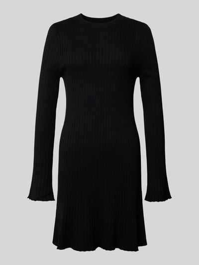 Only Ausgestelltes Strickkleid aus Viskose-Mix Modell 'MICHELLA' Black 2