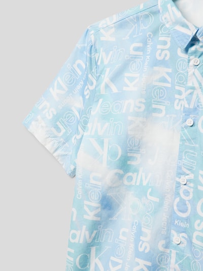 Calvin Klein Jeans Vrijetijdsoverhemd met labelprint Lichtblauw - 2