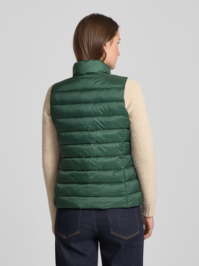 Jake*s Casual Gilet met opstaande kraag en ritszakken Donkergroen - 5