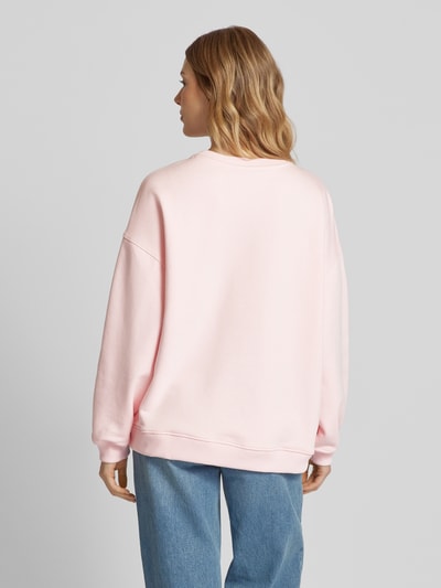 Smith and Soul Oversized Sweatshirt mit Label-Stitching Rosa 5