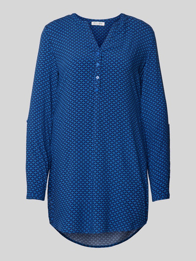 Christian Berg Woman Blouse met fijn all-over motief Marineblauw - 2