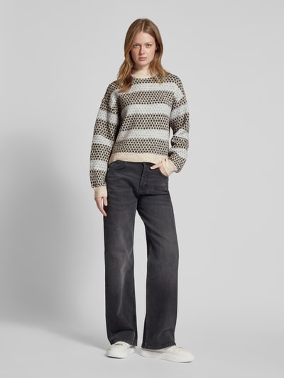 Vero Moda Regular Fit Strickpullover mit Wolle Modell 'TRIXIE' Black 1