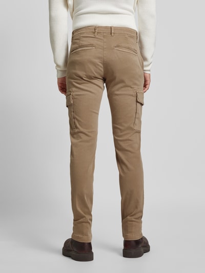 MAC Tapered fit cargobroek met riemlussen, model 'Driver' Beige - 5