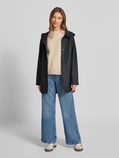 Vero Moda Regular fit functioneel jack met tunnelkoord in de taille, model 'MALOU' Zwart - 1