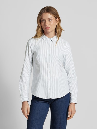 Christian Berg Woman Slim fit overhemdblouse met manchetten Rietgroen - 4