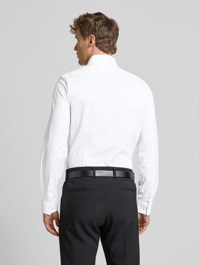 CK Calvin Klein Slim Fit Business-Hemd mit Label-Stitching Modell 'Bari' Weiss 5