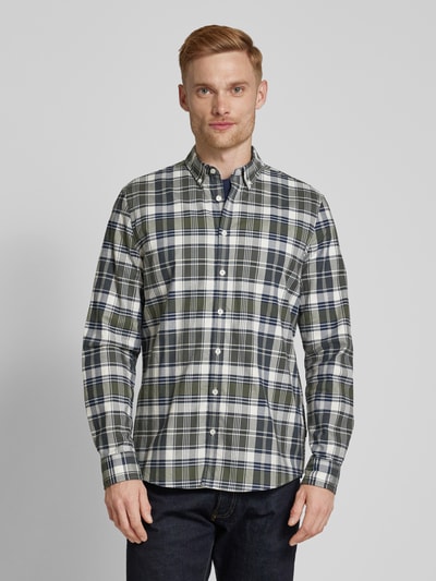 MAERZ Muenchen Koszula casualowa o kroju regular fit z kołnierzykiem typu button down Trawiasty zielony 4