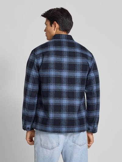 Replay Regular fit overhemdjack met borstzakken Marineblauw - 5