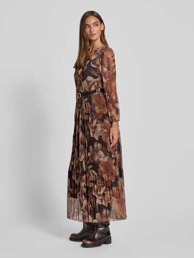 ZABAIONE Maxikleid mit Gürtel Modell 'La44uriaa' Hellbraun Melange 1