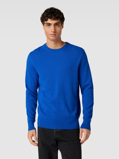 Marc O'Polo Strickpullover mit gerippten Abschlüssen Royal 4