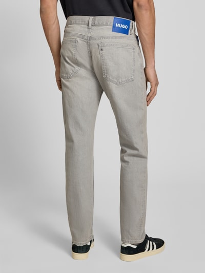 HUGO Blue Slim Fit Jeans aus Baumwoll-Mix Modell 'ASH' Hellgrau 5