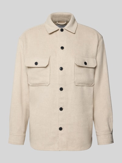 Jack & Jones Regular Fit Hemdjacke mit Brusttaschen Modell 'BRADLEY' Offwhite 2