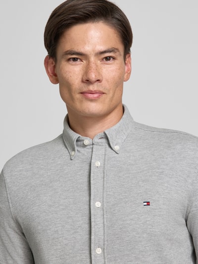 Tommy Hilfiger Slim Fit Freizeithemd mit Logo-Stickerei Hellgrau 3