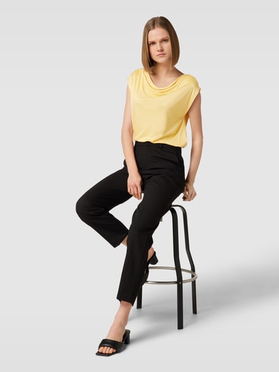 s.Oliver BLACK LABEL Top mit Wasserfallausschnitt GELB 1