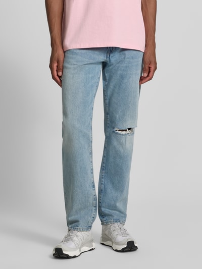 GAP Straight Fit Jeans im Used-Look Jeansblau 4