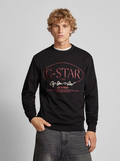 G-Star Raw Sweatshirt mit Label-Print Black 4