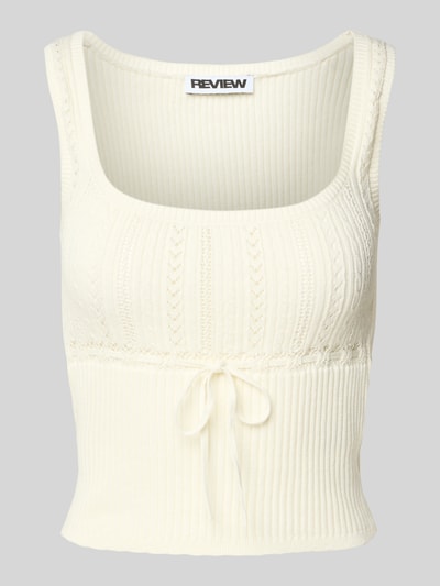 Review Tanktop mit Square-Neck-Ausschnitt Offwhite 2
