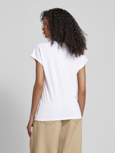 Montego T-Shirt mit Viskose-Anteil und Paillettenbesatz Weiss 5